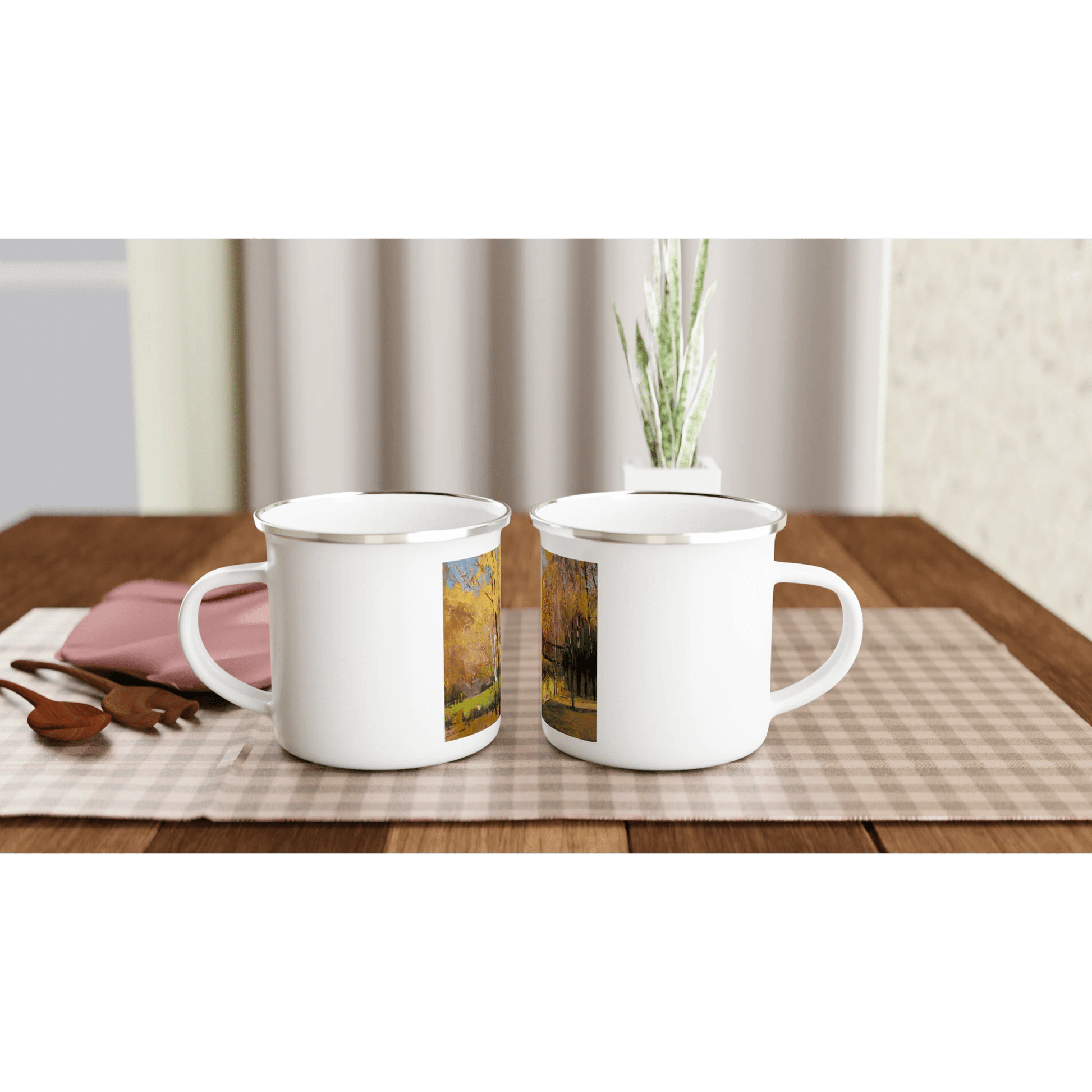 Disconnected - White 12oz Enamel Mug - eduardgurevich