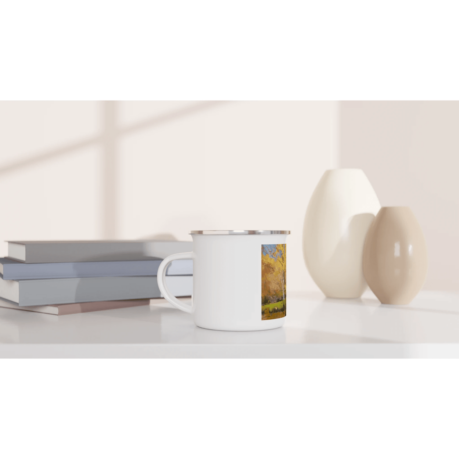 Disconnected - White 12oz Enamel Mug - eduardgurevich