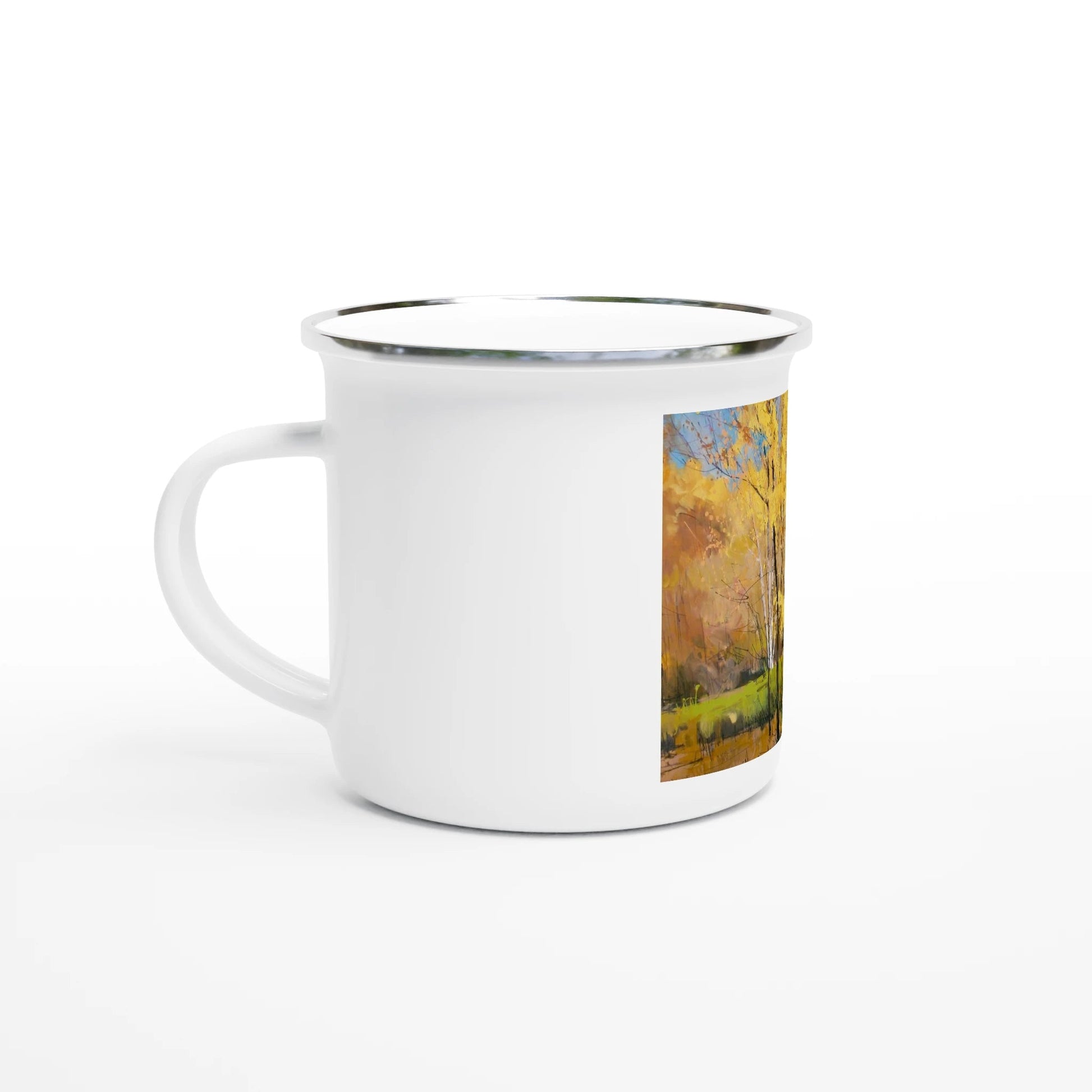 Disconnected - White 12oz Enamel Mug - eduardgurevich