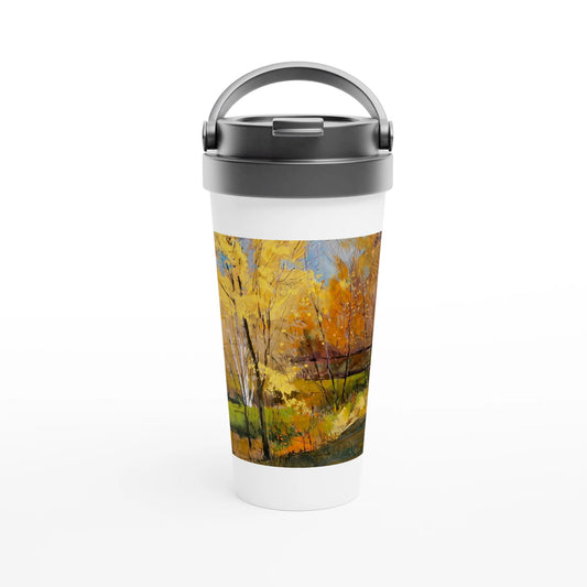 Disconnected - White 15oz Stainless Steel Travel Mug - eduardgurevich
