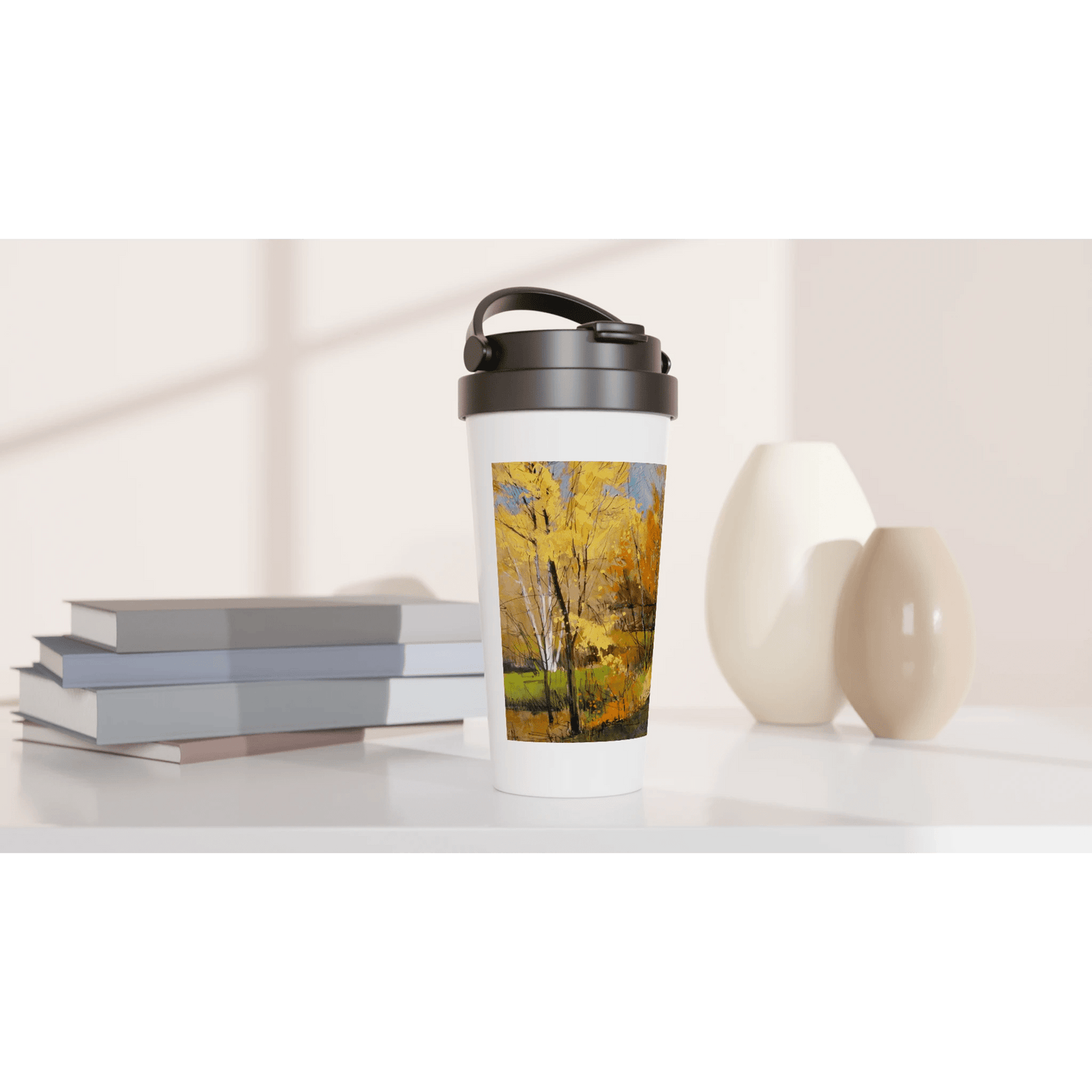 Disconnected - White 15oz Stainless Steel Travel Mug - eduardgurevich