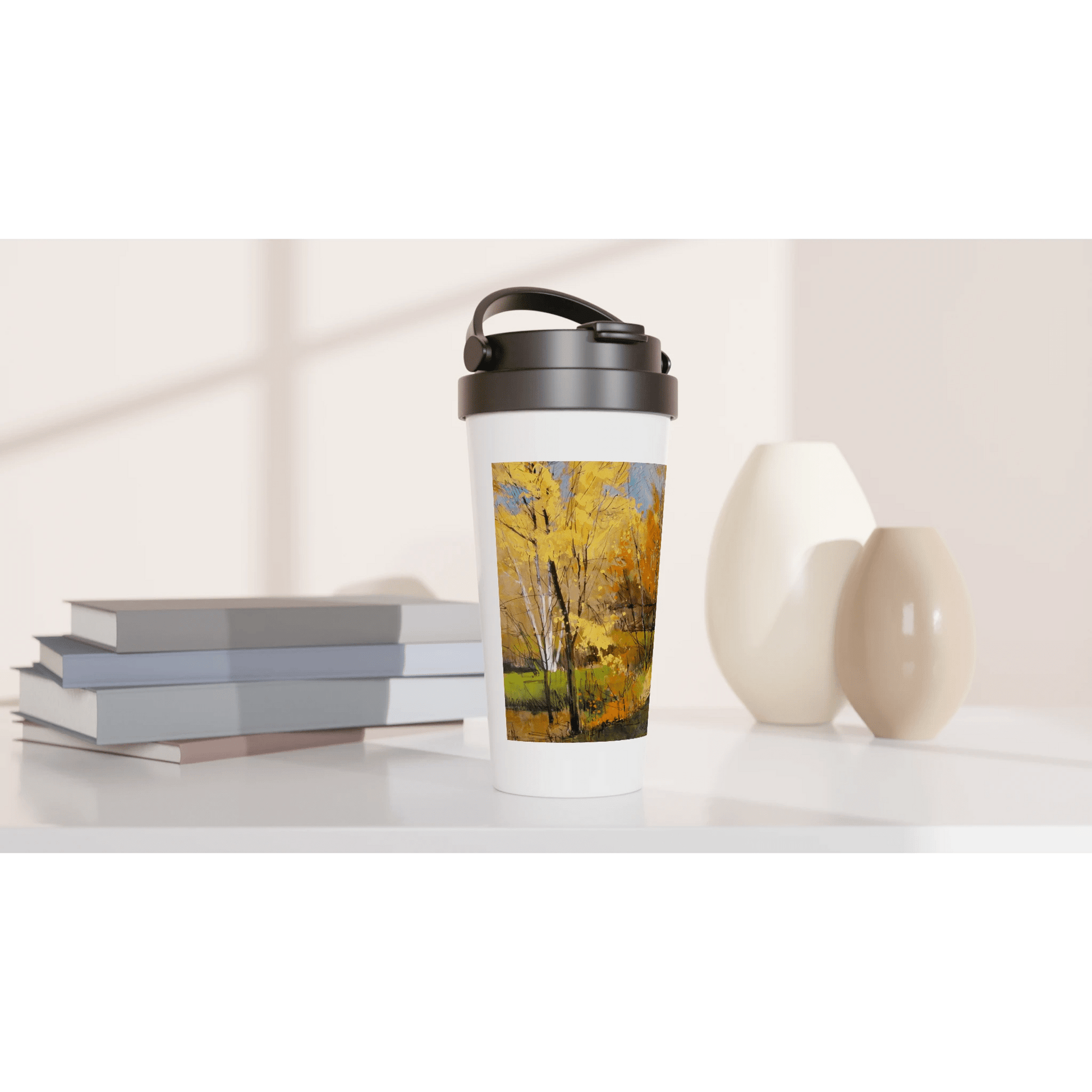 Disconnected - White 15oz Stainless Steel Travel Mug - eduardgurevich