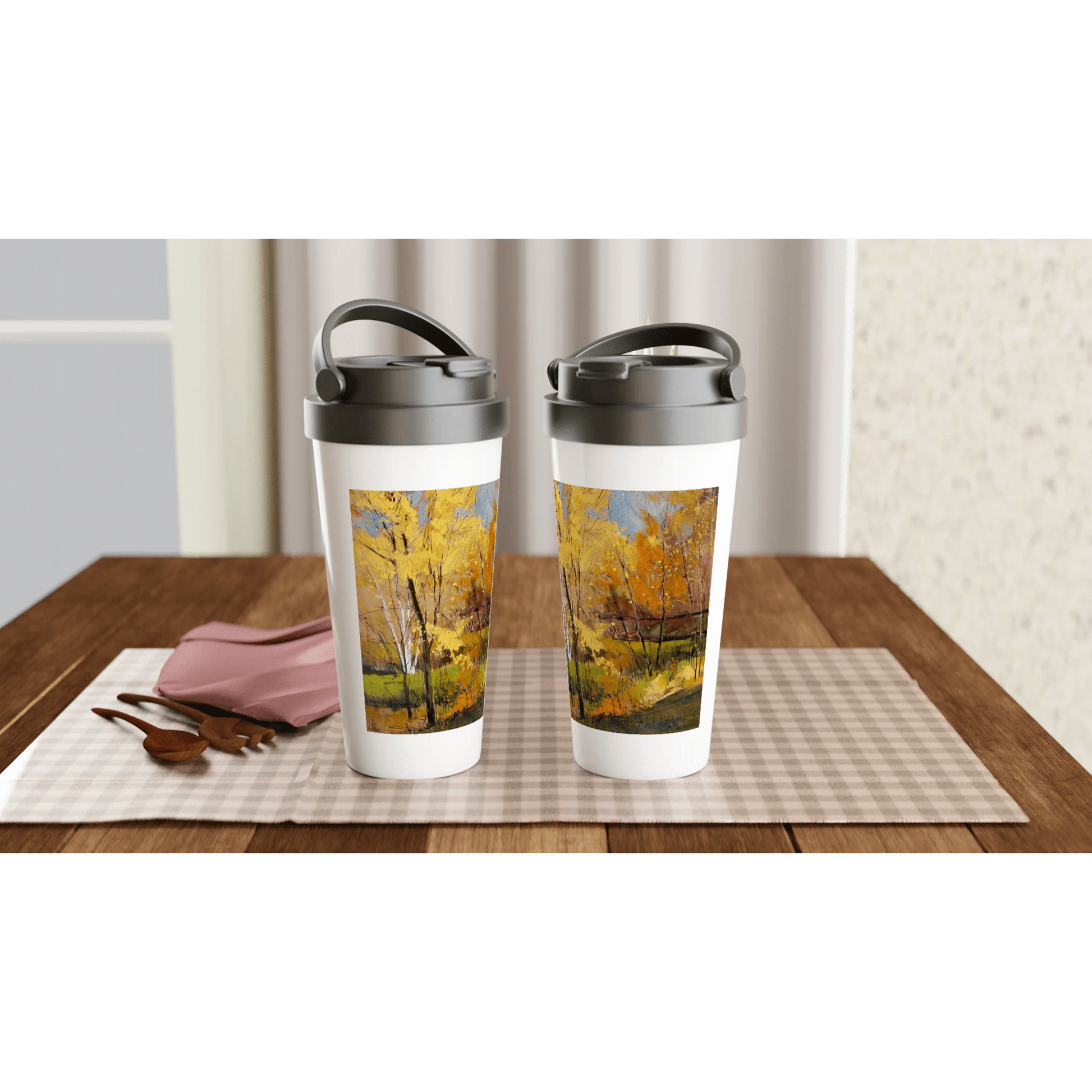 Disconnected - White 15oz Stainless Steel Travel Mug - eduardgurevich