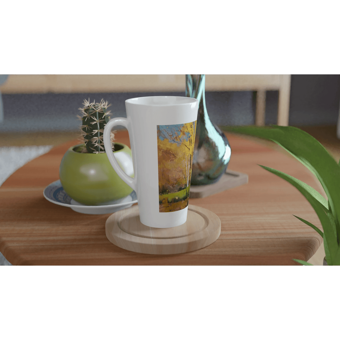 Disconnected - White Latte 17oz Ceramic Mug - eduardgurevich
