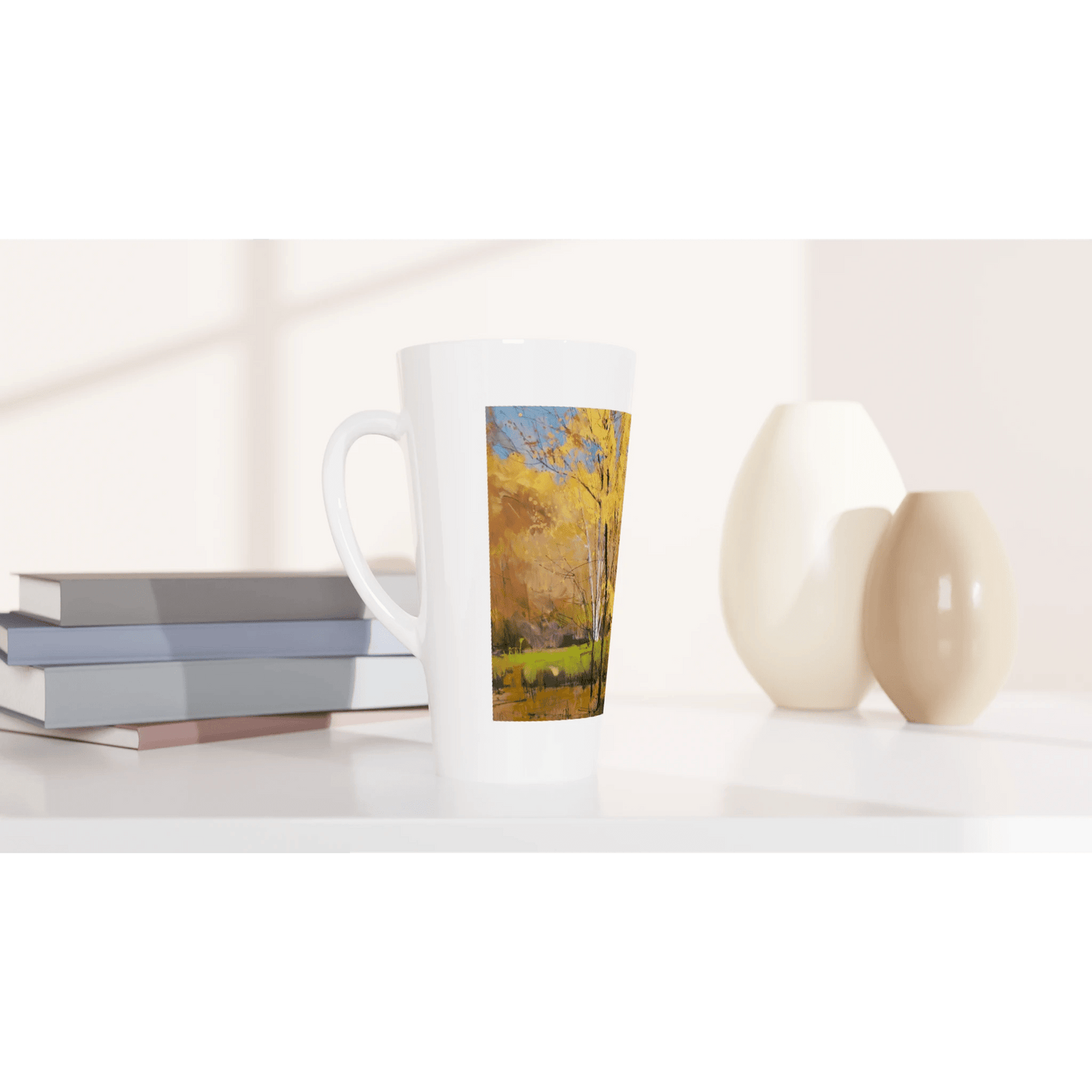 Disconnected - White Latte 17oz Ceramic Mug - eduardgurevich