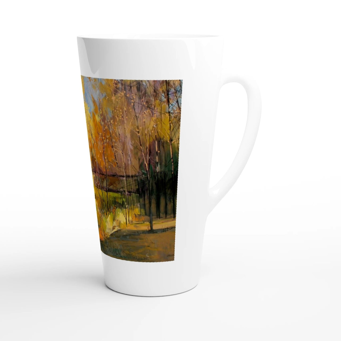 Disconnected - White Latte 17oz Ceramic Mug - eduardgurevich