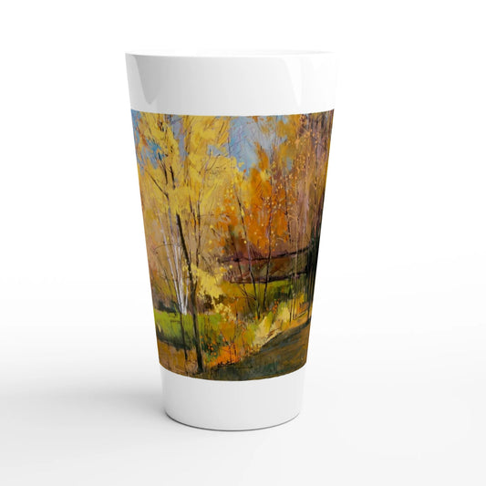 Disconnected - White Latte 17oz Ceramic Mug - eduardgurevich