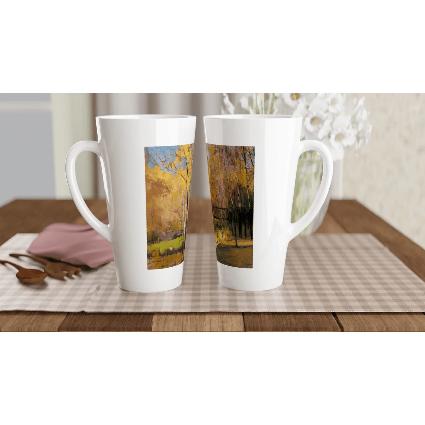 Disconnected - White Latte 17oz Ceramic Mug - eduardgurevich