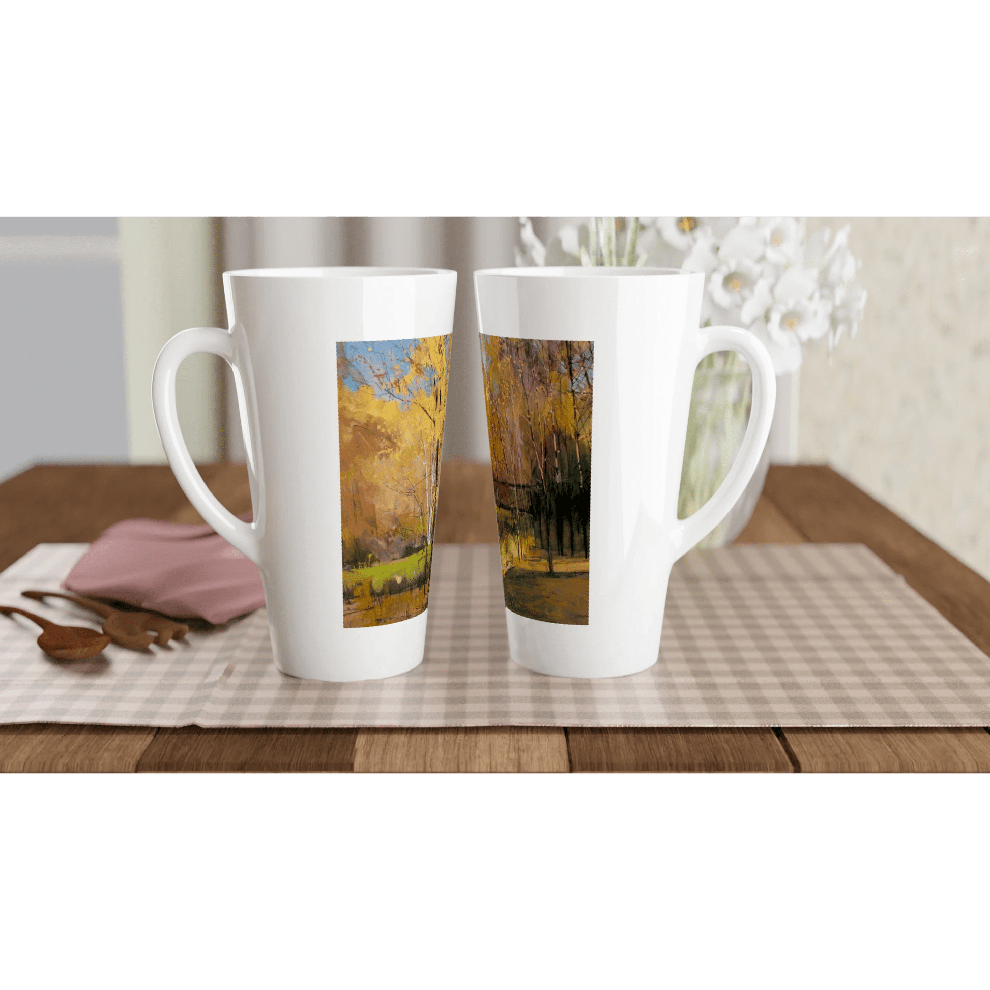 Disconnected - White Latte 17oz Ceramic Mug - eduardgurevich