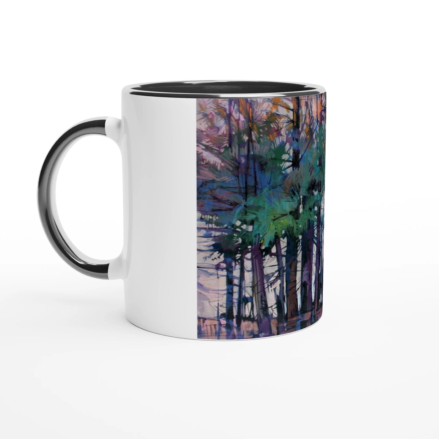 Fadin - White 11oz Ceramic Mug with Color Inside - eduardgurevich