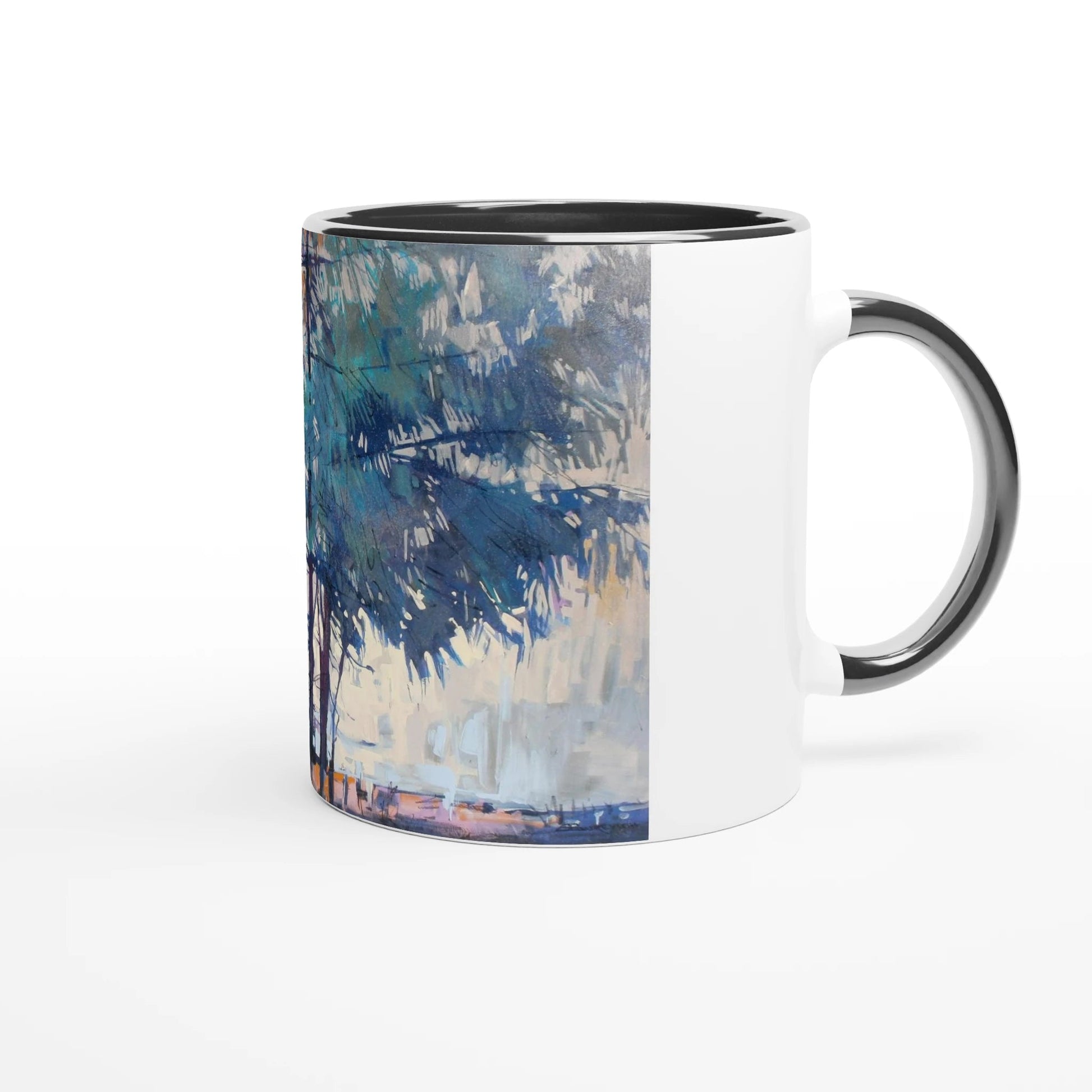 Fadin - White 11oz Ceramic Mug with Color Inside - eduardgurevich