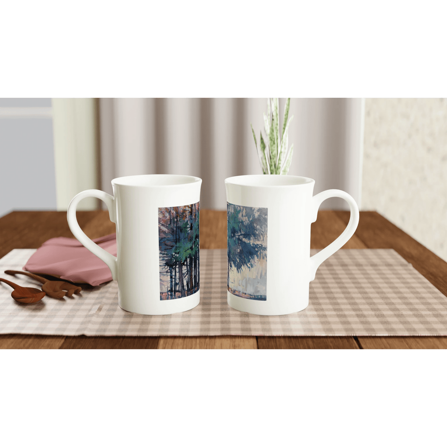 Fading - White 10oz Porcelain Slim Mug - eduardgurevich