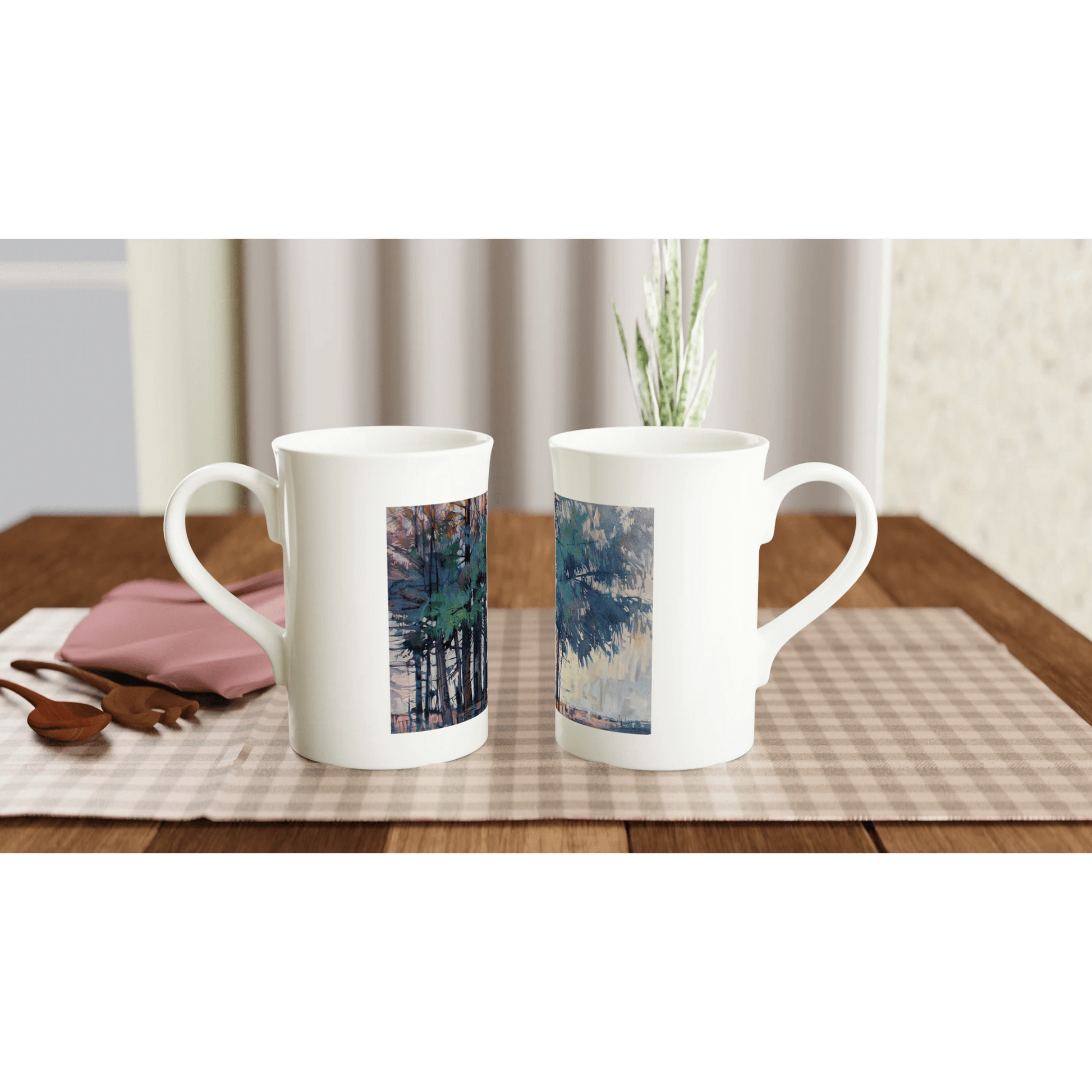 Fading - White 10oz Porcelain Slim Mug - eduardgurevich