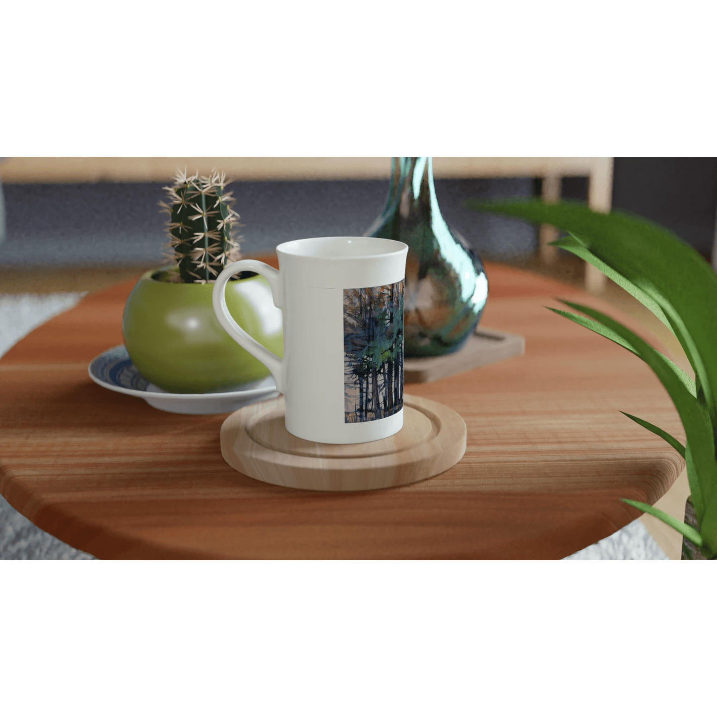 Fading - White 10oz Porcelain Slim Mug - eduardgurevich