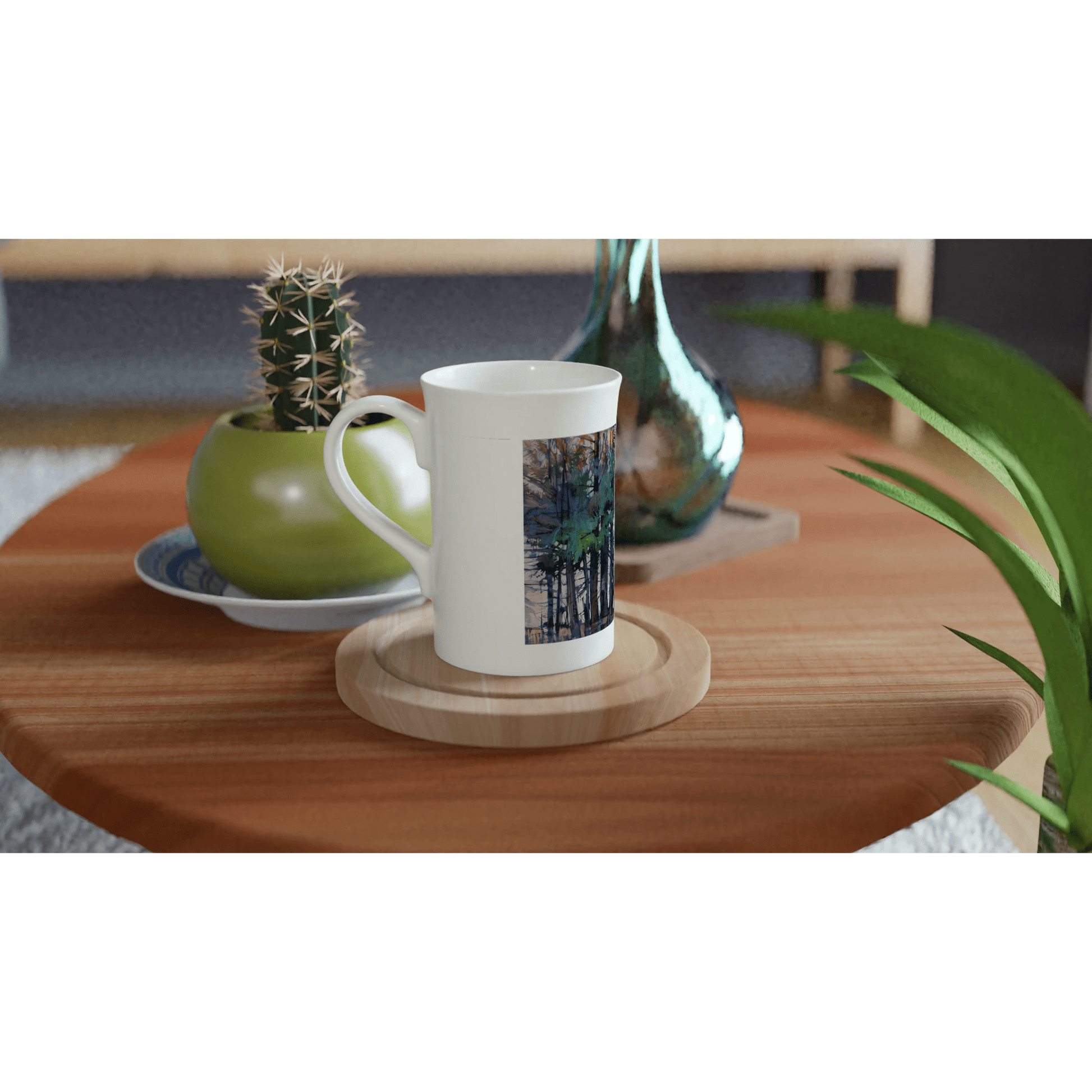 Fading - White 10oz Porcelain Slim Mug - eduardgurevich