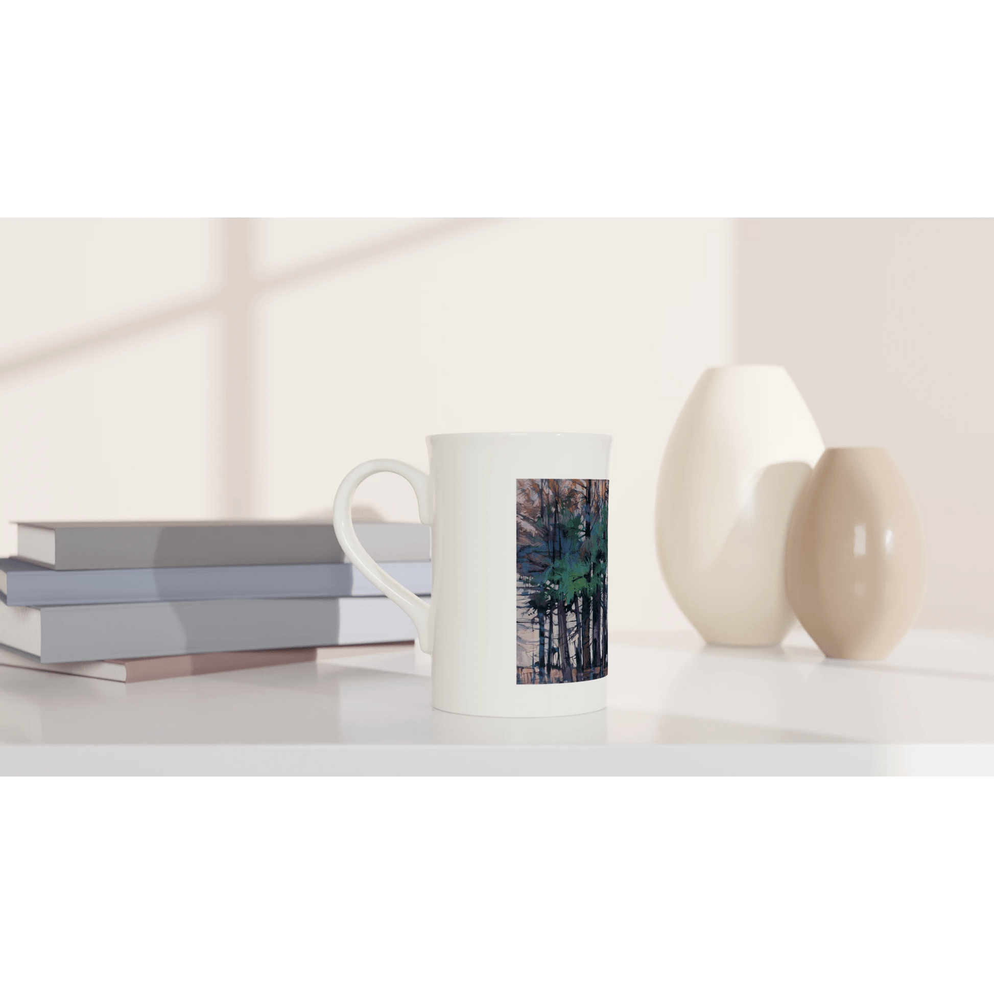 Fading - White 10oz Porcelain Slim Mug - eduardgurevich