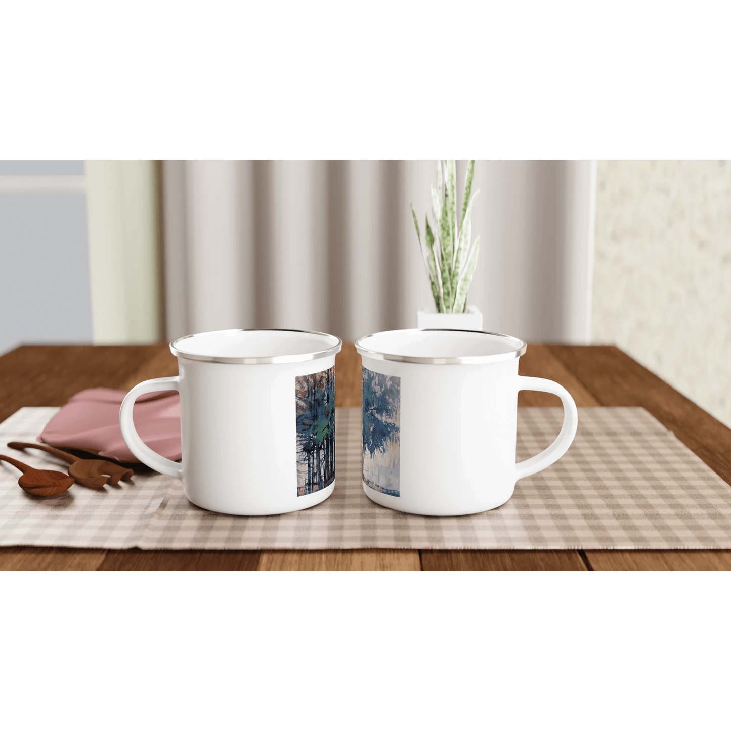 Fading - White 12oz Enamel Mug - eduardgurevich