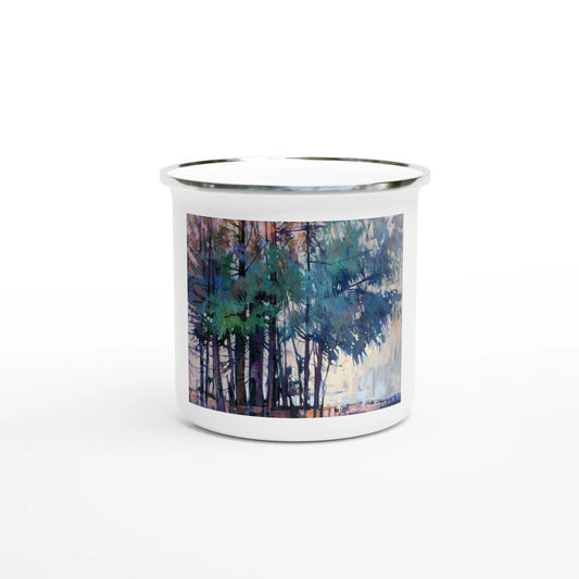 Fading - White 12oz Enamel Mug - eduardgurevich