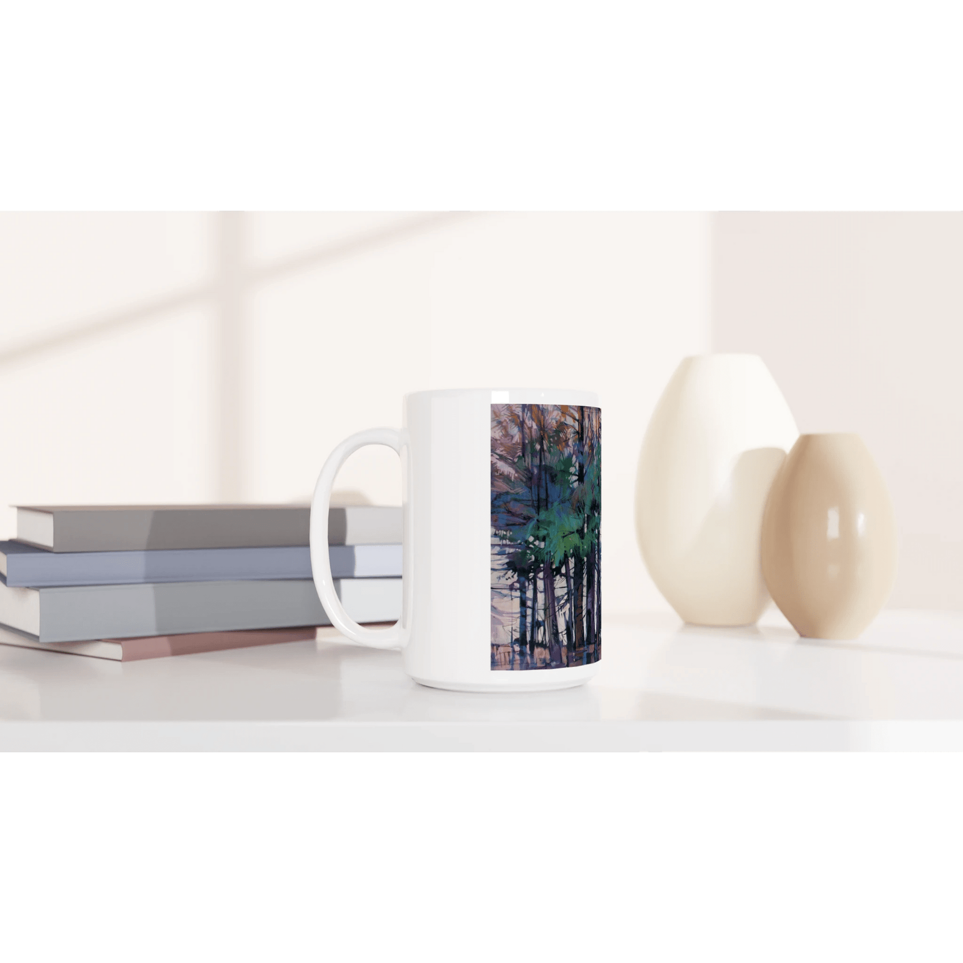Fading - White 15oz Ceramic Mug - eduardgurevich