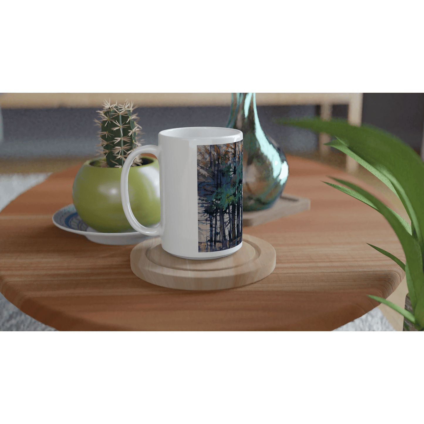 Fading - White 15oz Ceramic Mug - eduardgurevich