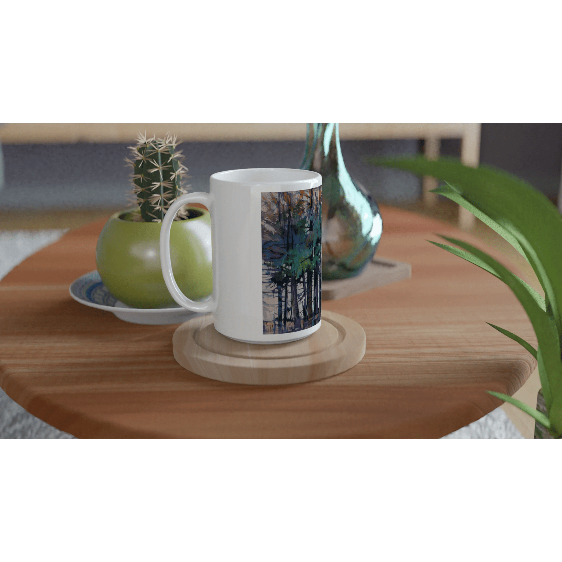 Fading - White 15oz Ceramic Mug - eduardgurevich