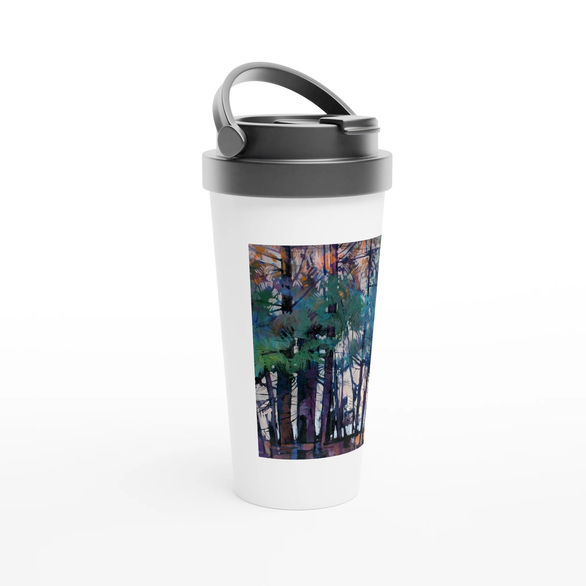 Fading - White 15oz Stainless Steel Travel Mug - eduardgurevich