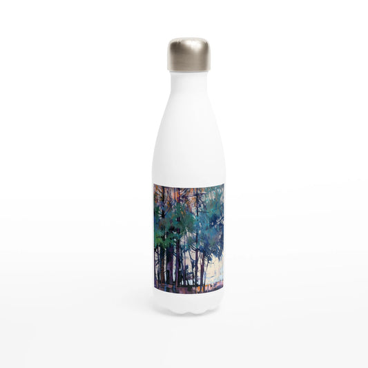 Fading - White 17oz Stainless Steel Water Bottle - eduardgurevich