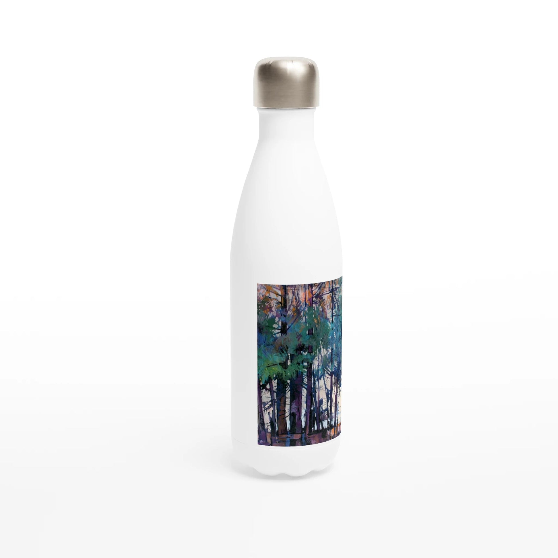 Fading - White 17oz Stainless Steel Water Bottle - eduardgurevich