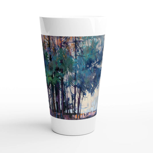 Fading - White Latte 17oz Ceramic Mug - eduardgurevich