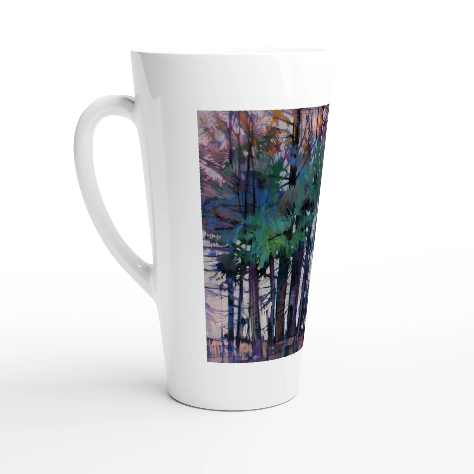 Fading - White Latte 17oz Ceramic Mug - eduardgurevich