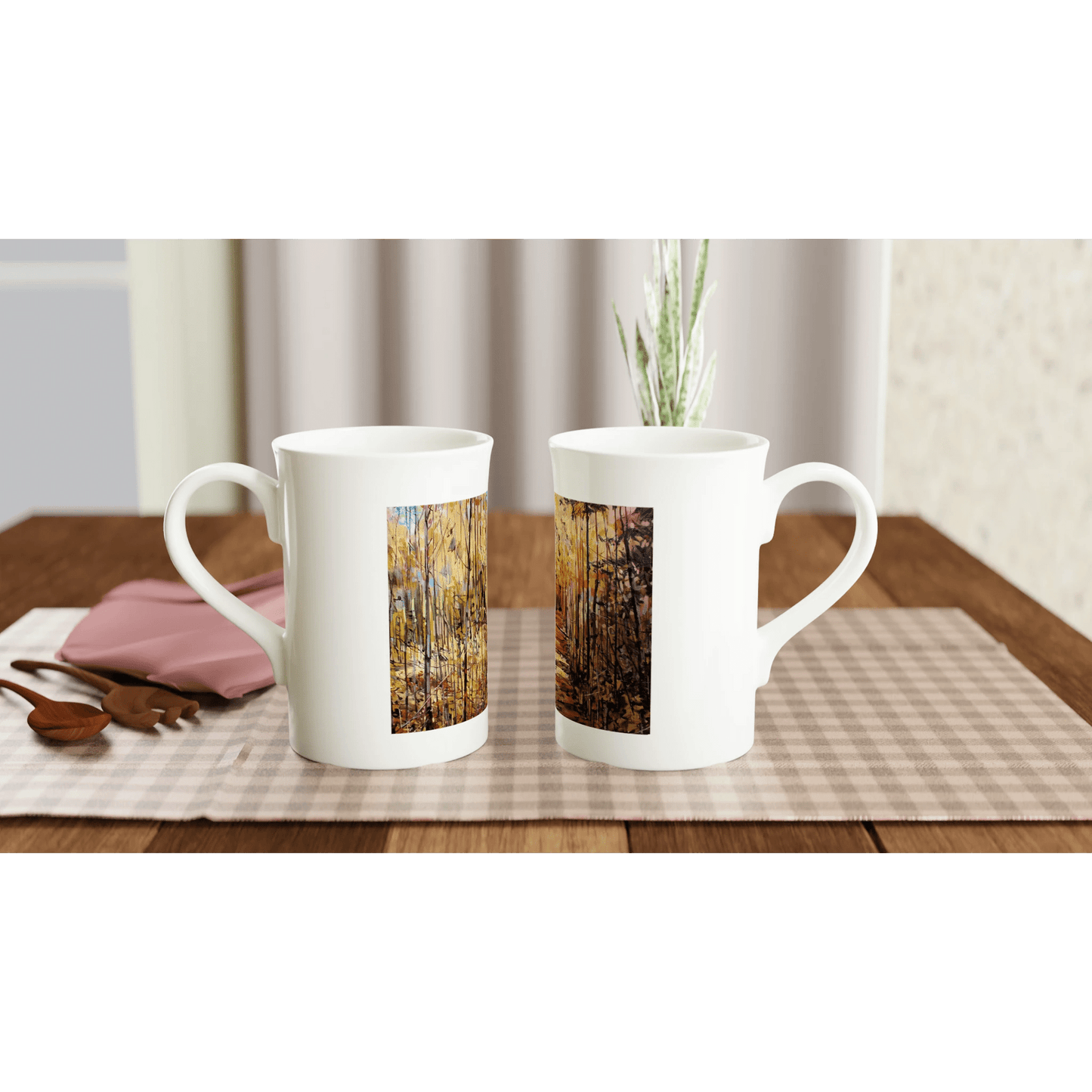 First trip - White 10oz Porcelain Slim Mug - eduardgurevich