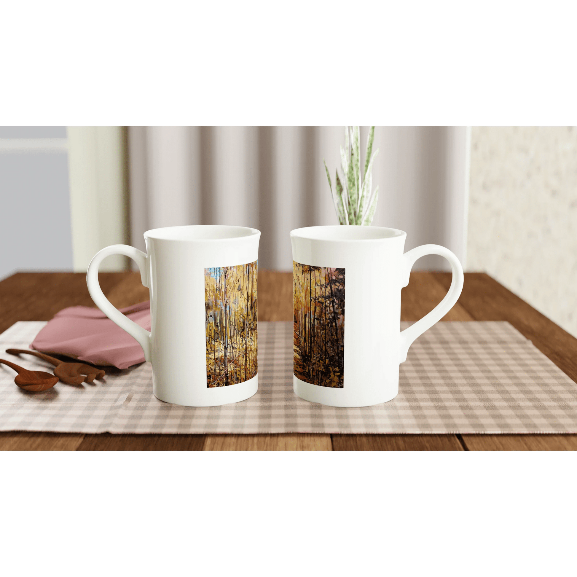 First trip - White 10oz Porcelain Slim Mug - eduardgurevich