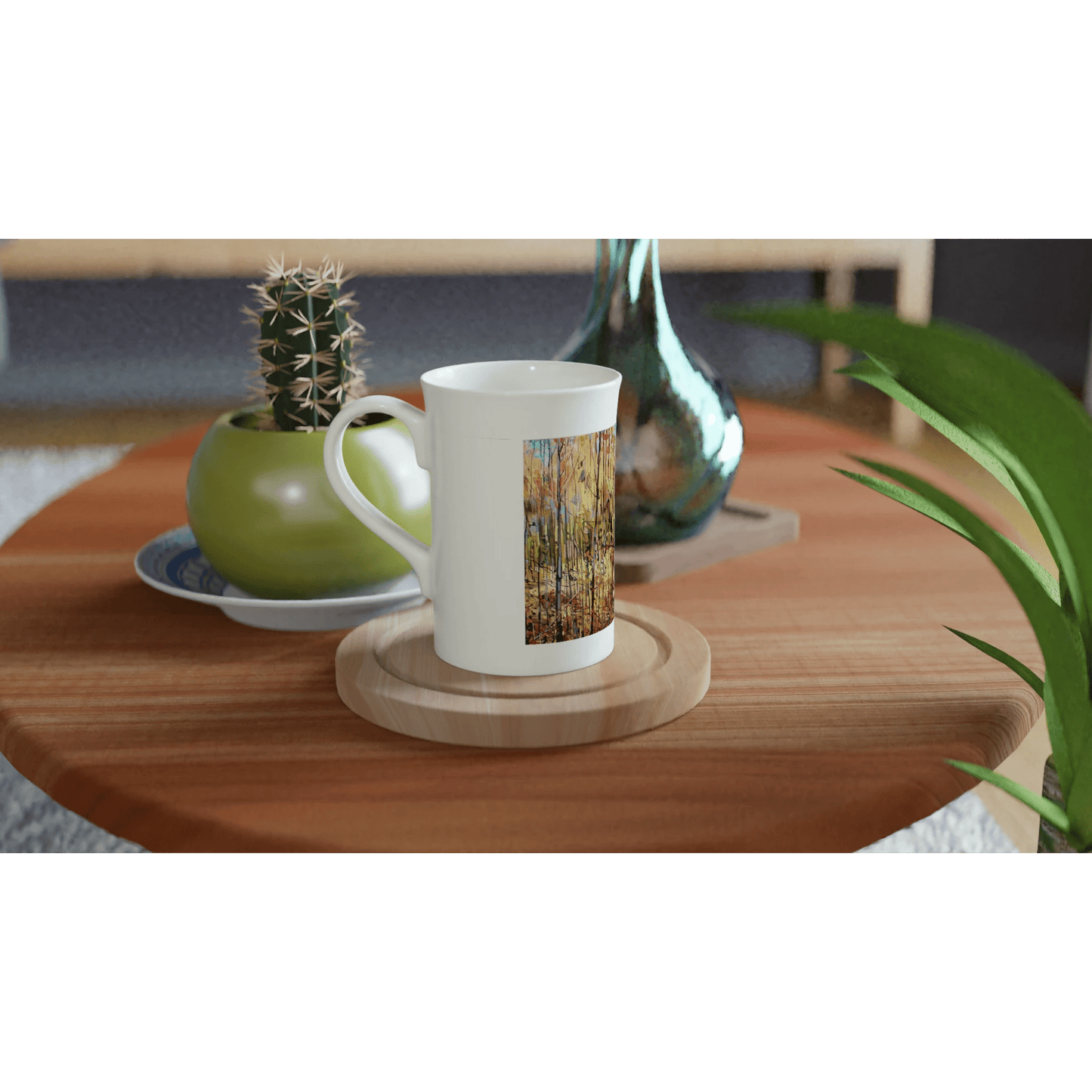 First trip - White 10oz Porcelain Slim Mug - eduardgurevich