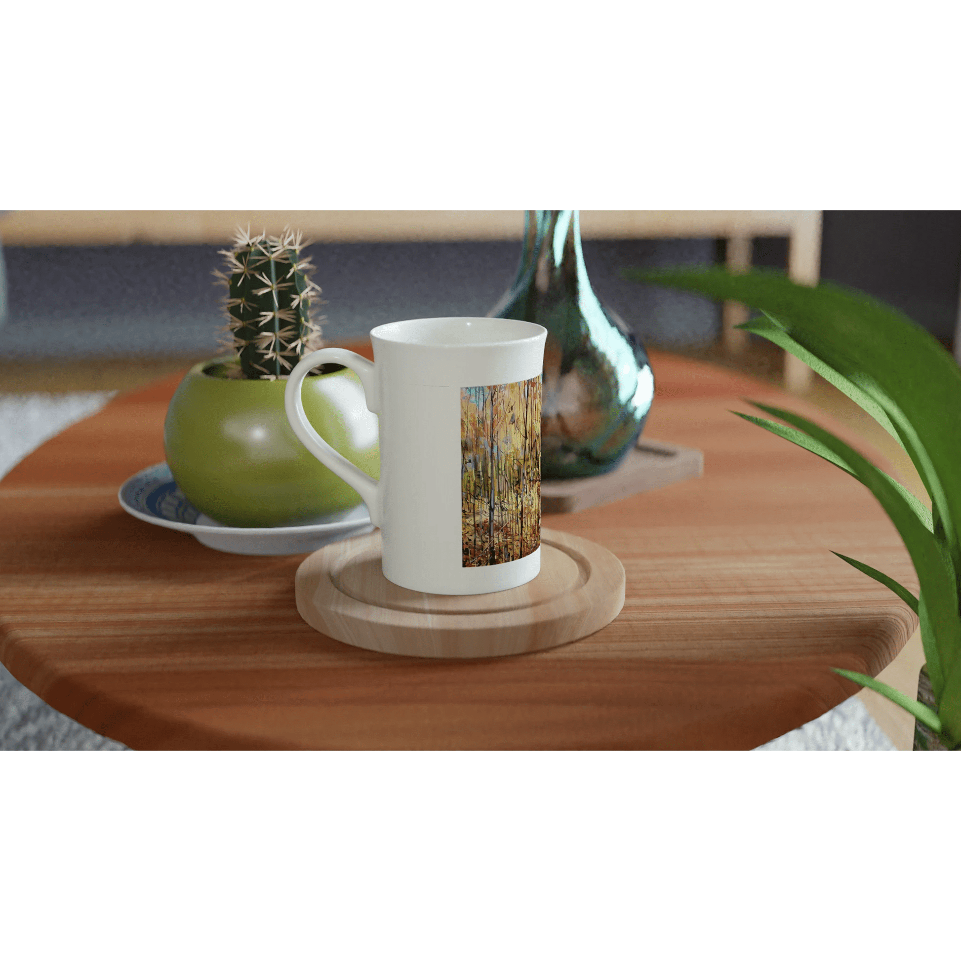 First trip - White 10oz Porcelain Slim Mug - eduardgurevich