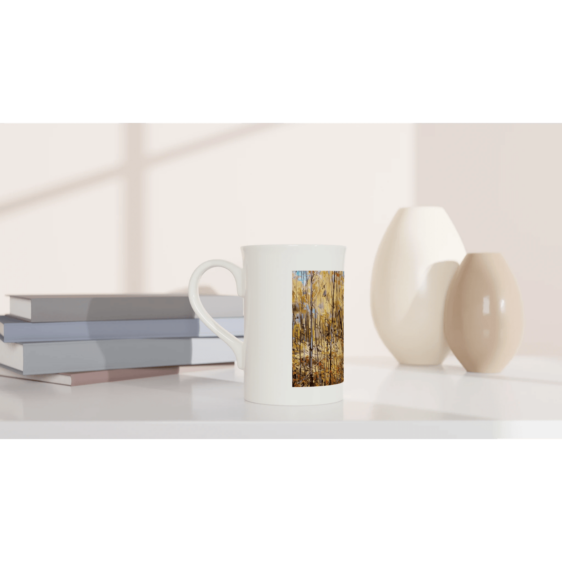 First trip - White 10oz Porcelain Slim Mug - eduardgurevich