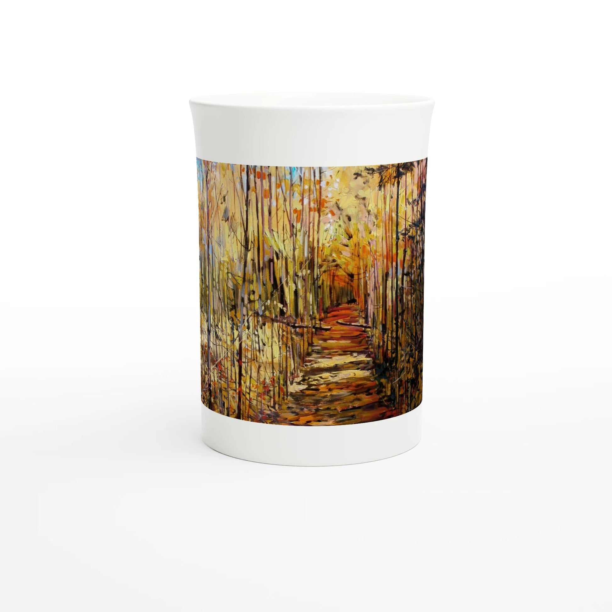 First trip - White 10oz Porcelain Slim Mug - eduardgurevich