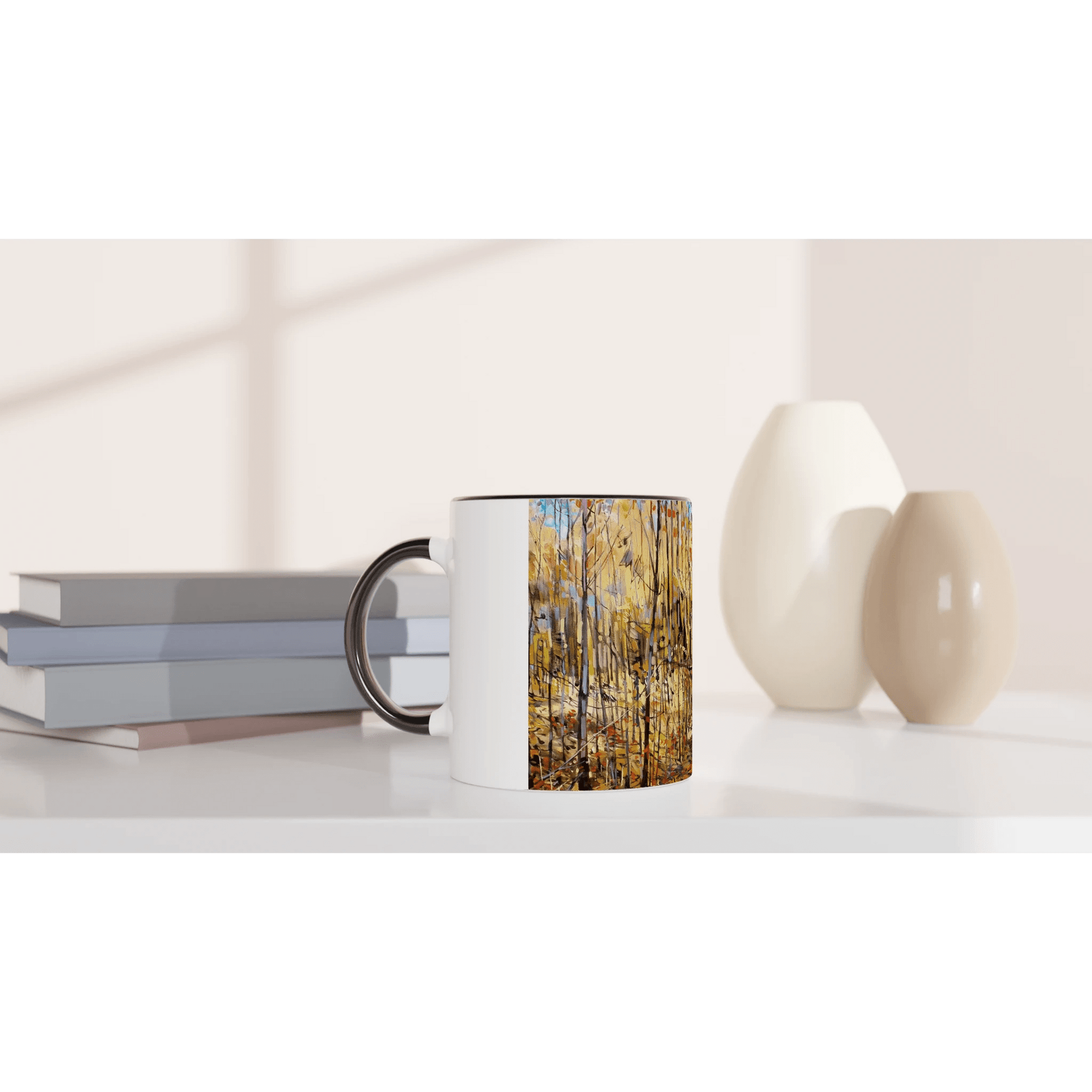 First trip - White 11oz Ceramic Mug with Color Inside - eduardgurevich