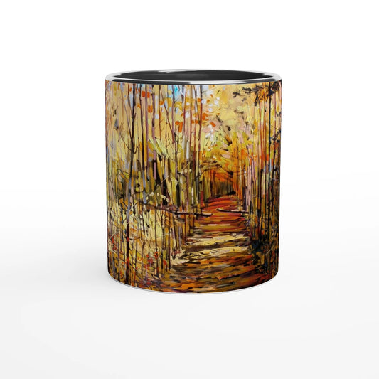 First trip - White 11oz Ceramic Mug with Color Inside - eduardgurevich