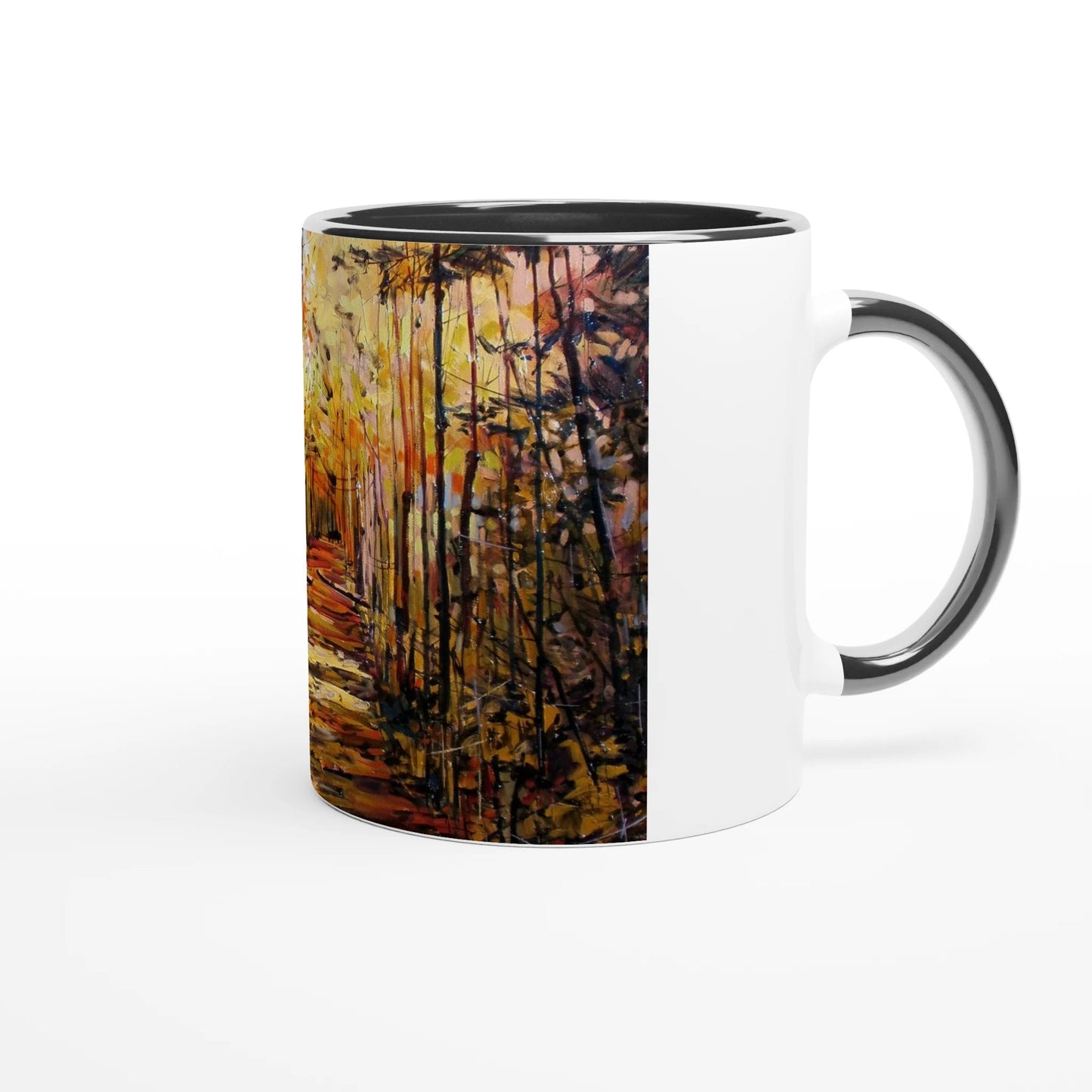 First trip - White 11oz Ceramic Mug with Color Inside - eduardgurevich