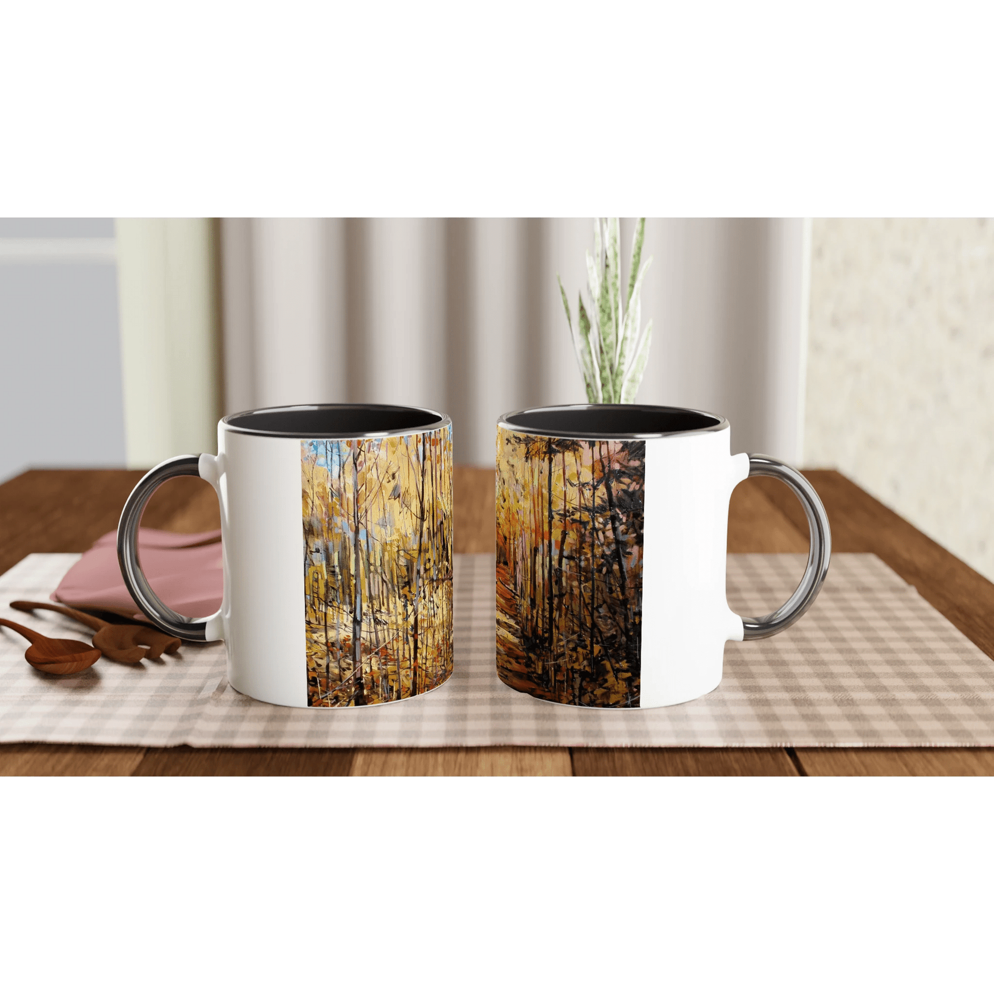 First trip - White 11oz Ceramic Mug with Color Inside - eduardgurevich