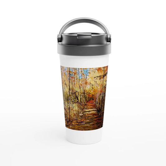 First trip - White 15oz Stainless Steel Travel Mug - eduardgurevich