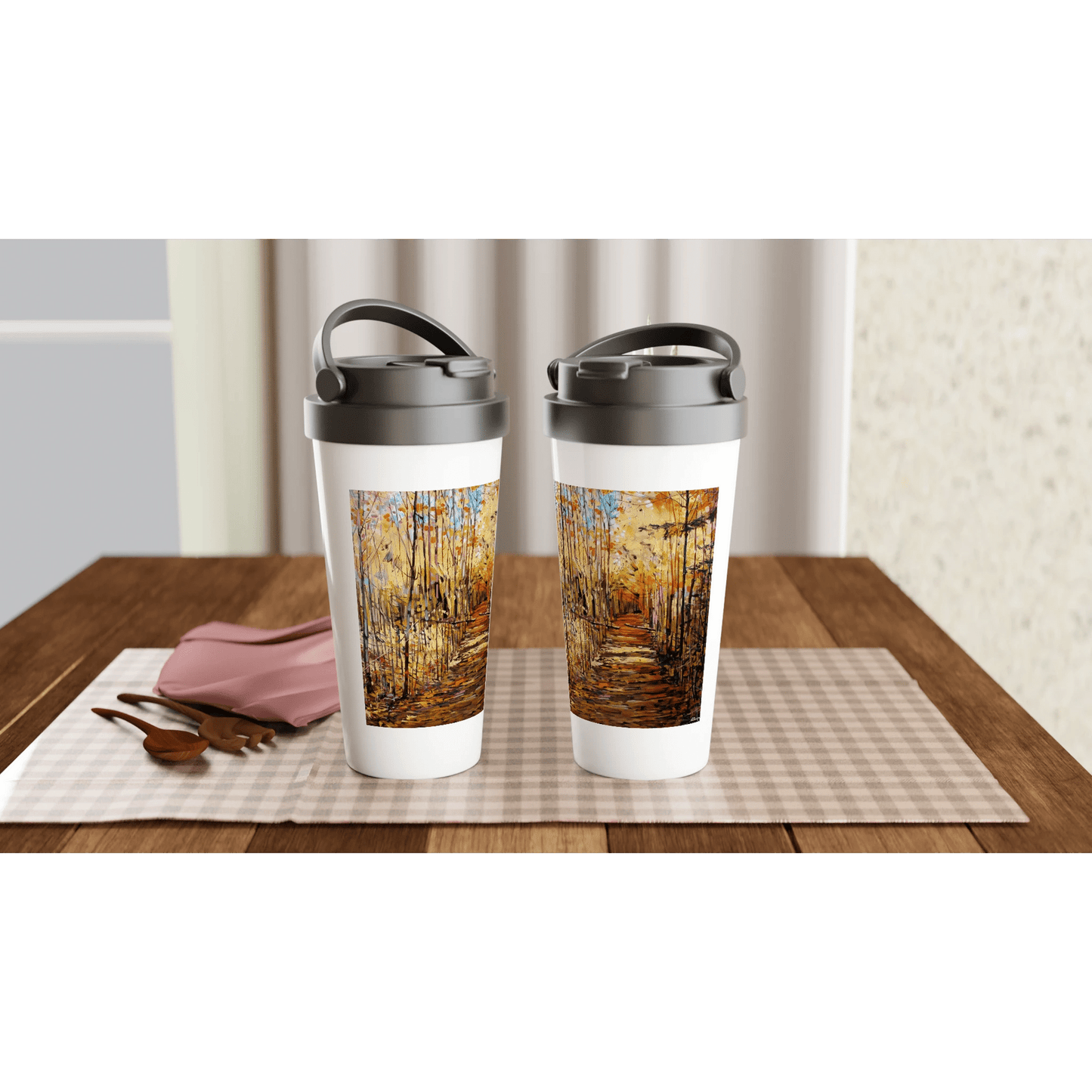 First trip - White 15oz Stainless Steel Travel Mug - eduardgurevich
