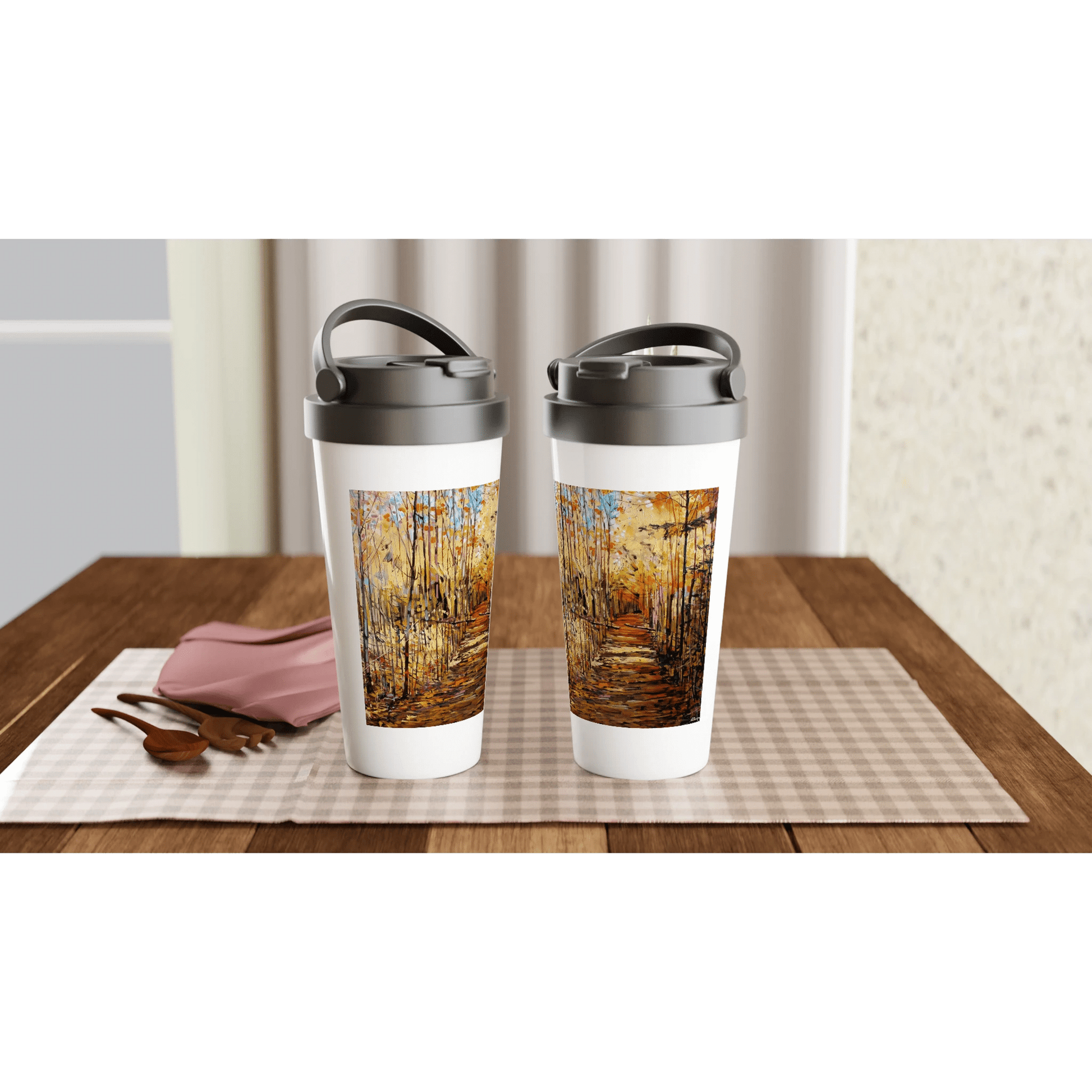 First trip - White 15oz Stainless Steel Travel Mug - eduardgurevich