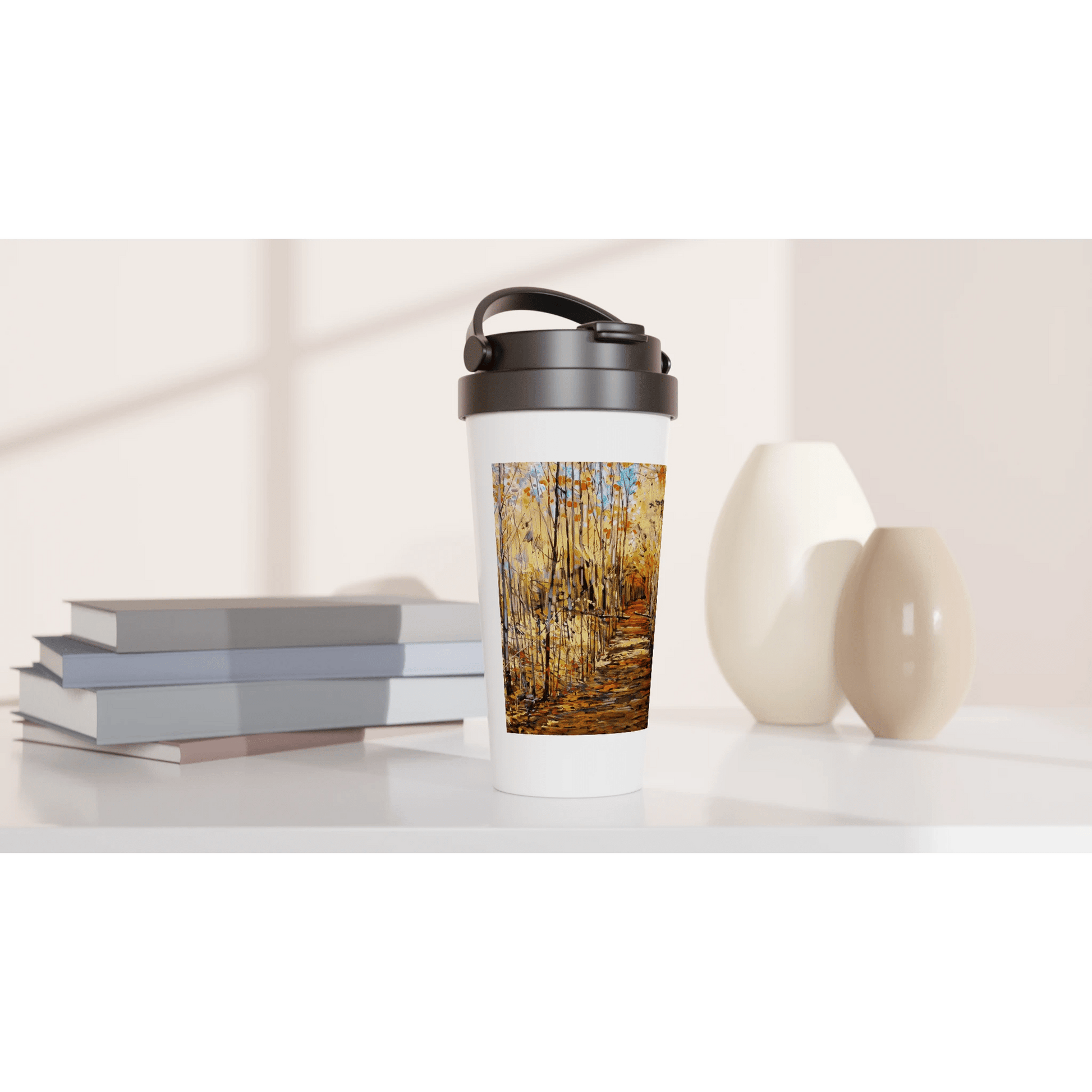 First trip - White 15oz Stainless Steel Travel Mug - eduardgurevich