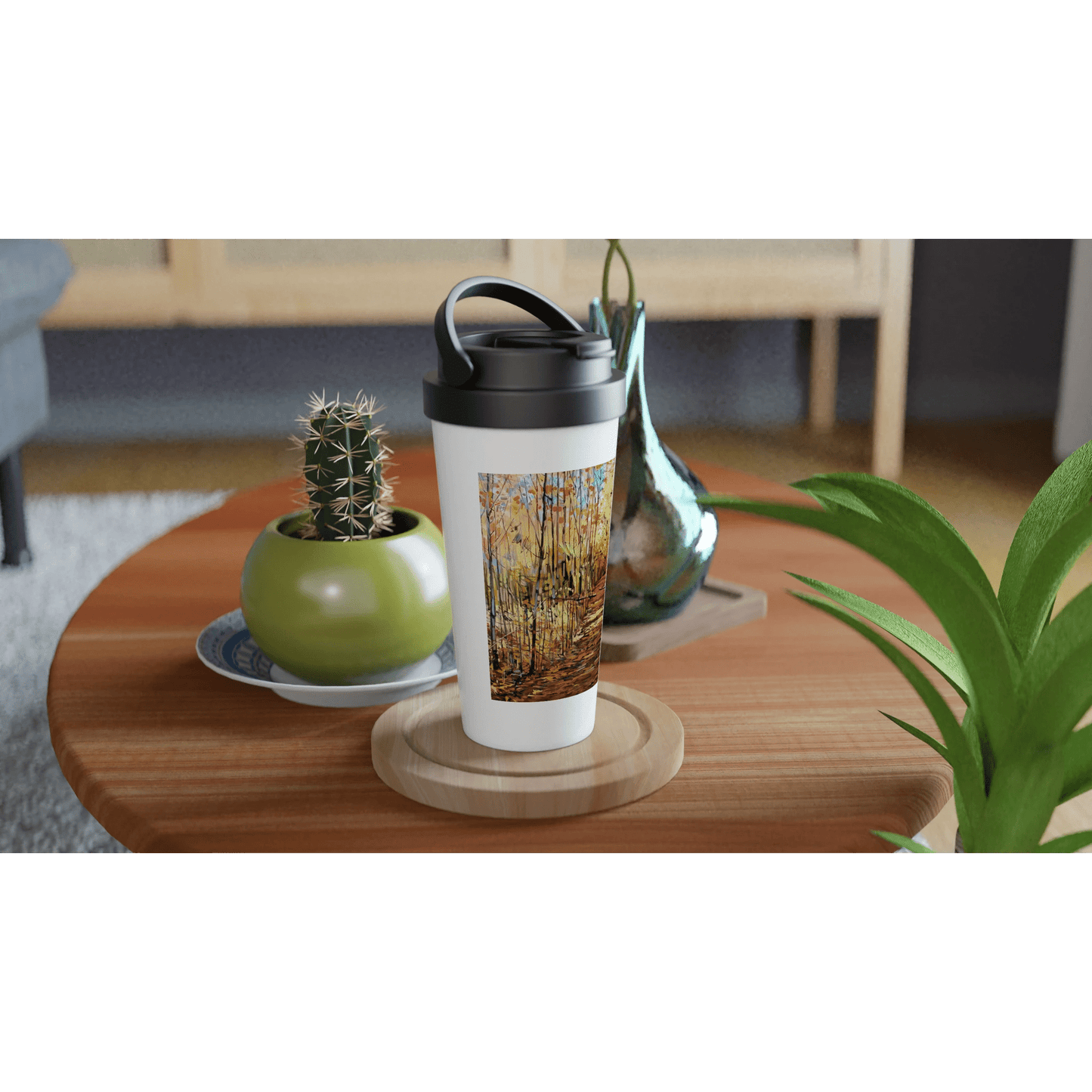 First trip - White 15oz Stainless Steel Travel Mug - eduardgurevich