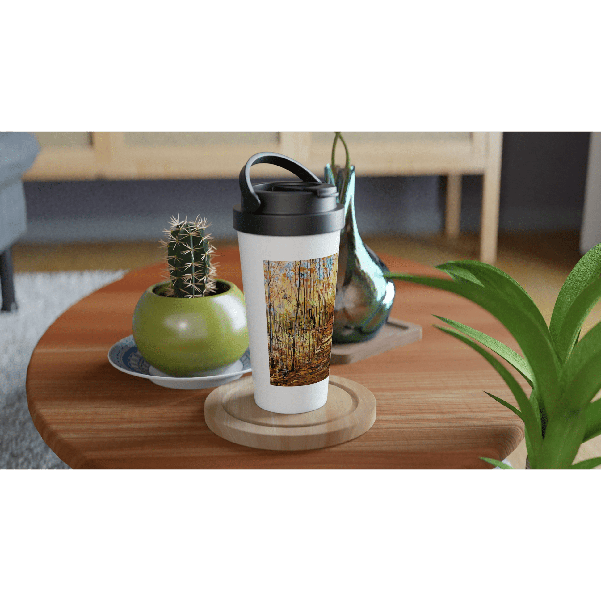 First trip - White 15oz Stainless Steel Travel Mug - eduardgurevich