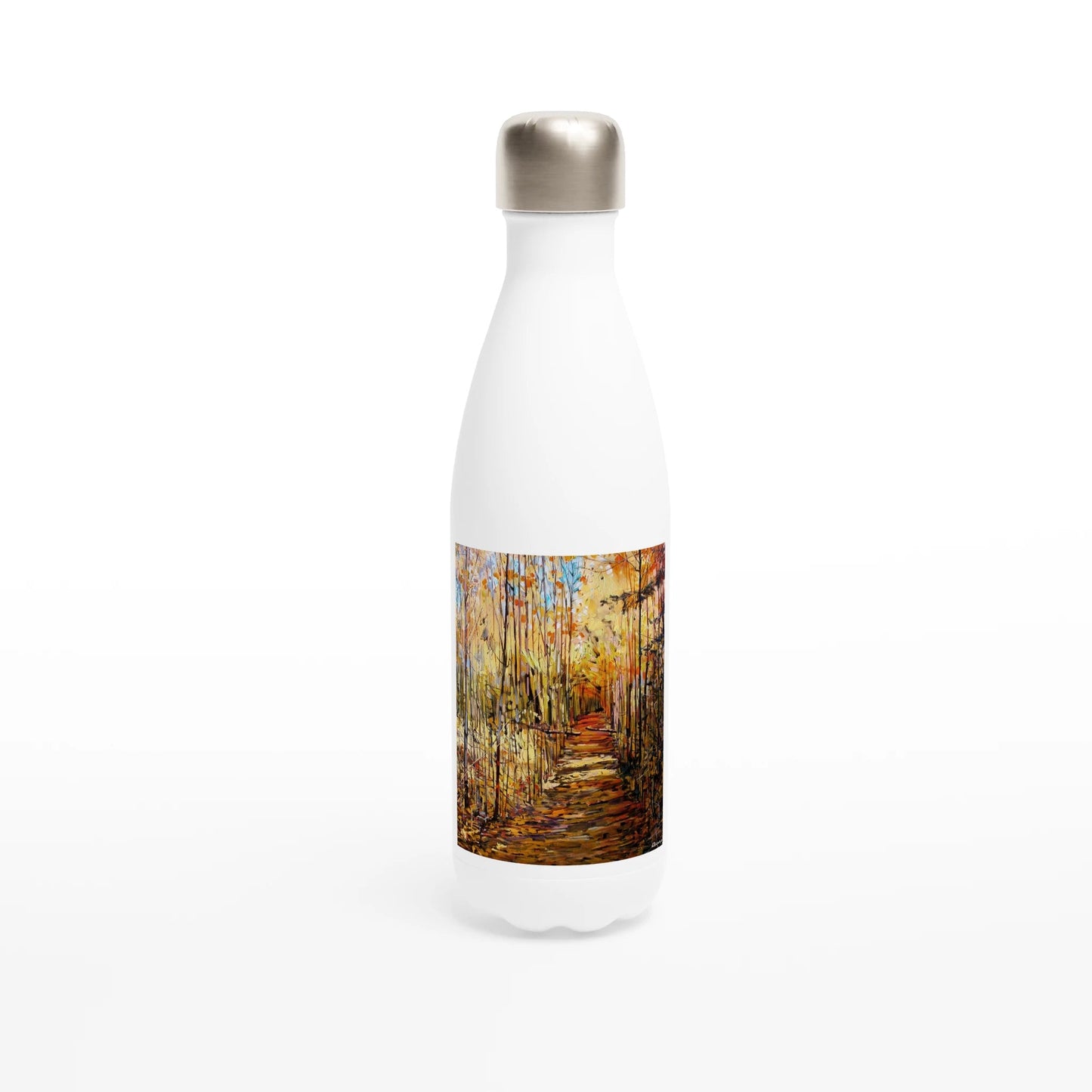First trip - White 17oz Stainless Steel Water Bottle - eduardgurevich