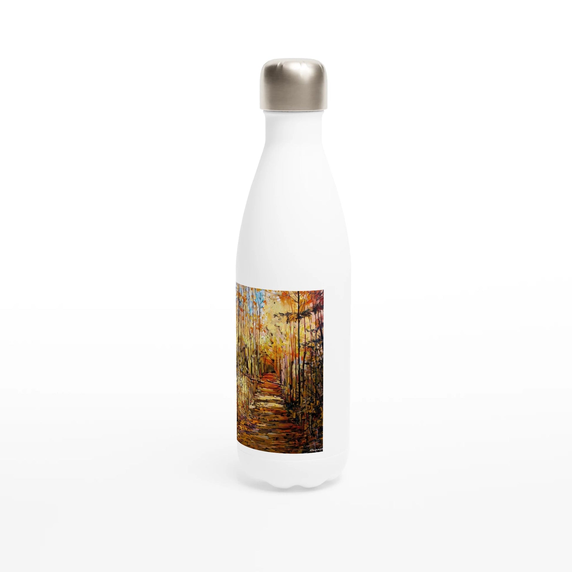 First trip - White 17oz Stainless Steel Water Bottle - eduardgurevich