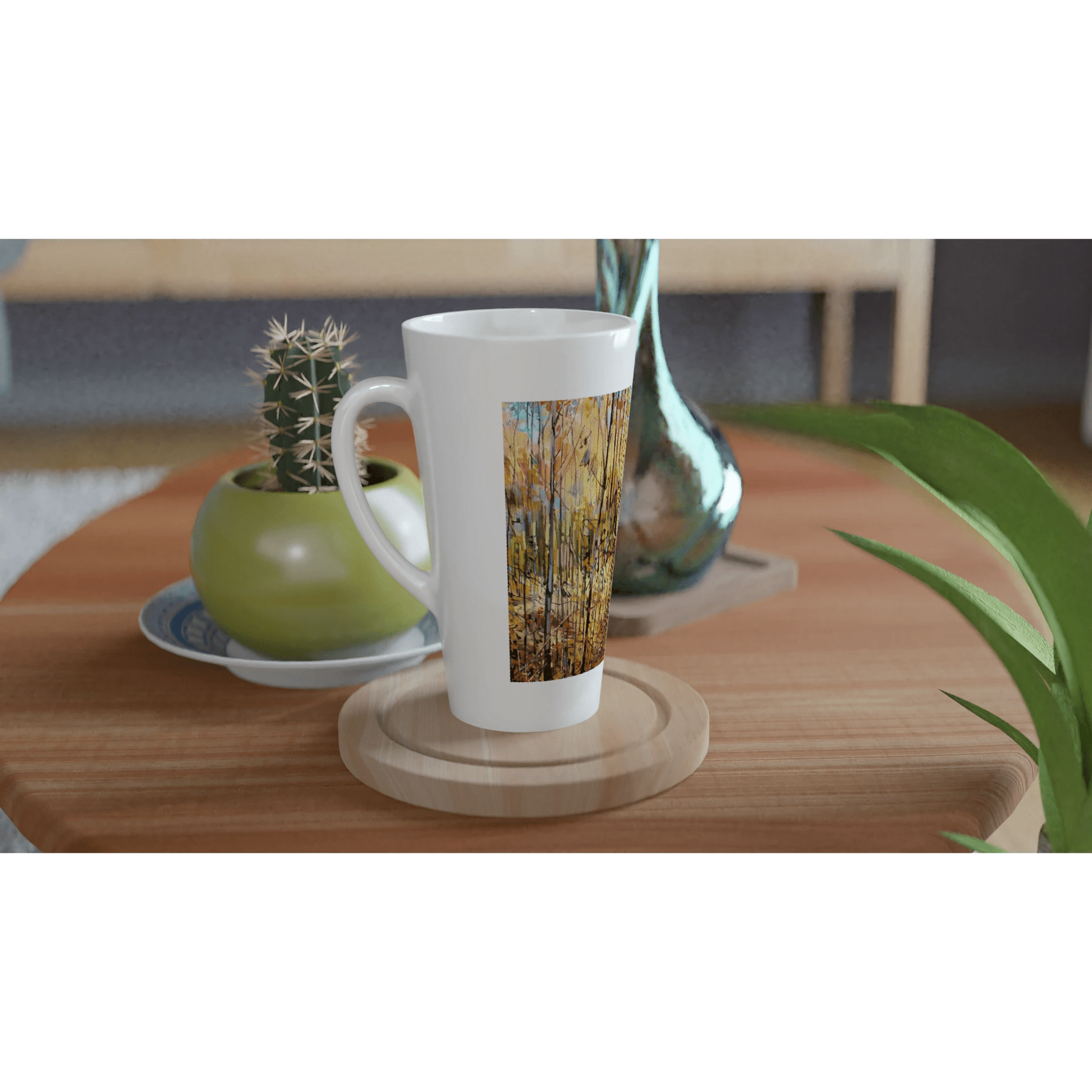 First trip - White Latte 17oz Ceramic Mug - eduardgurevich