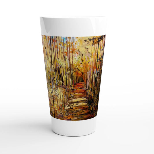 First trip - White Latte 17oz Ceramic Mug - eduardgurevich